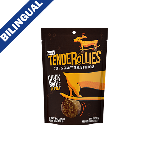 FROMM TENDEROLLIES CHICK-A-ROLLIE FLAVOR DOG TREATS 8OZ