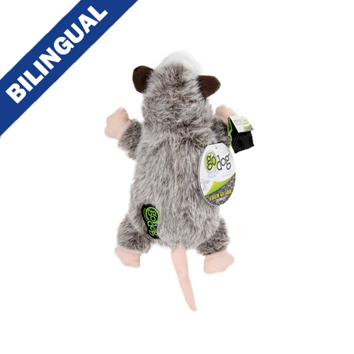 GODOG FLATZ FLATTIE OPOSSUM LARGE DOG TOY