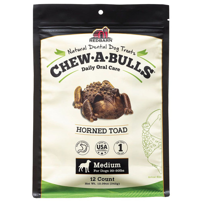 REDBARN CHEW A BULLS TOAD MEDIUM 12CT DOG