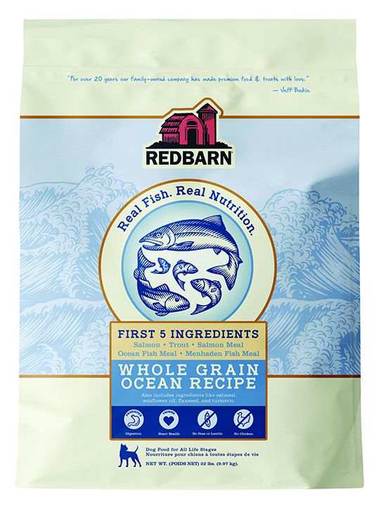 REDBARN WHOLE GRAIN DRY DOG FOOD OCEAN RECIPE 22LB