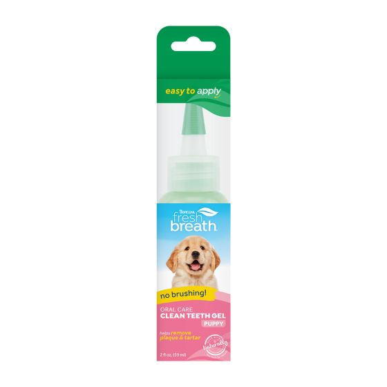 TROPICLEAN FRESH BREATH CLEAN TEETH ORAL CARE GEL FOR PUPPIES DOG 2OZ