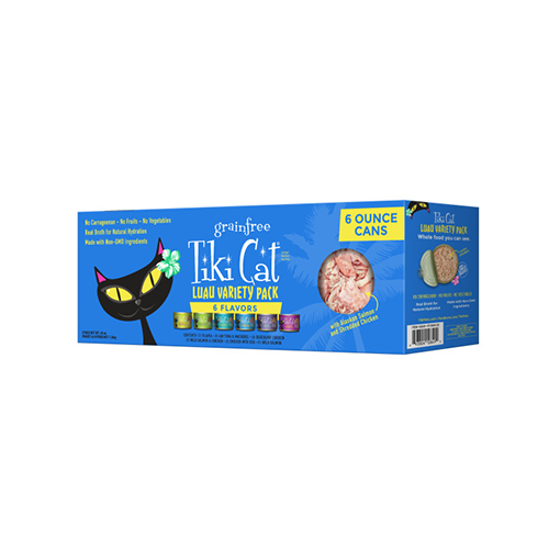 TIKI CAT LUAU VARIETY PACK WET CAT FOOD 8 X 6OZ