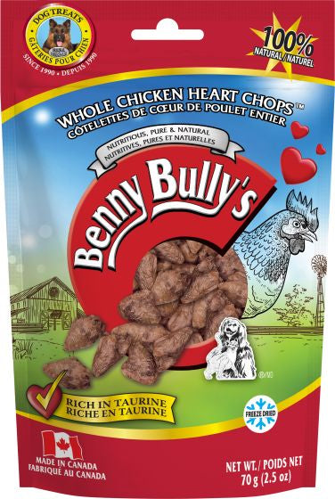 BENNY BULLYS WHOLE CHICKEN HEART CHOPS 60G