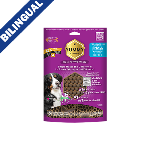 YUMMY COMBS WITH REAL CHICKEN FLOSSING DOG TREATS SMALL 12OZ