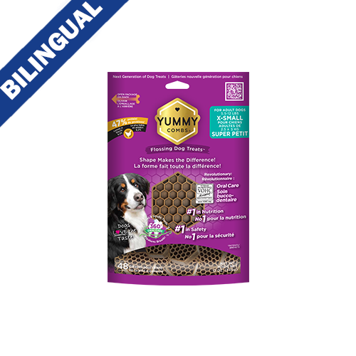 YUMMY COMBS WITH REAL CHICKEN FLOSSING DOG TREATS X-SMALL 12OZ