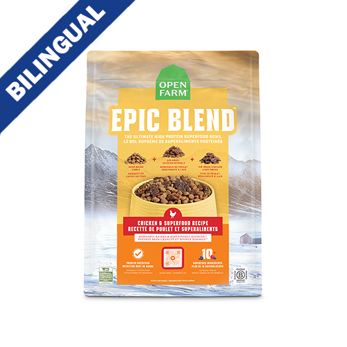 OPEN FARM EPIC BLEND CHICKEN & SUPERFOOD RECIPE DRY DOG FOOD 3.5LB
