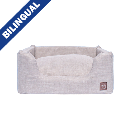 4 CATS & DOGS SANSA LUX BED KHAKI MEDIUM