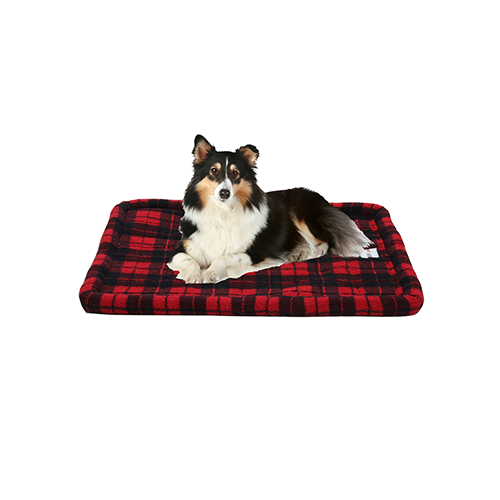 RUFF LOVE CRATE BED BOLSTER STYLE BUFFALO PLAID 41" X 26" DOG BED