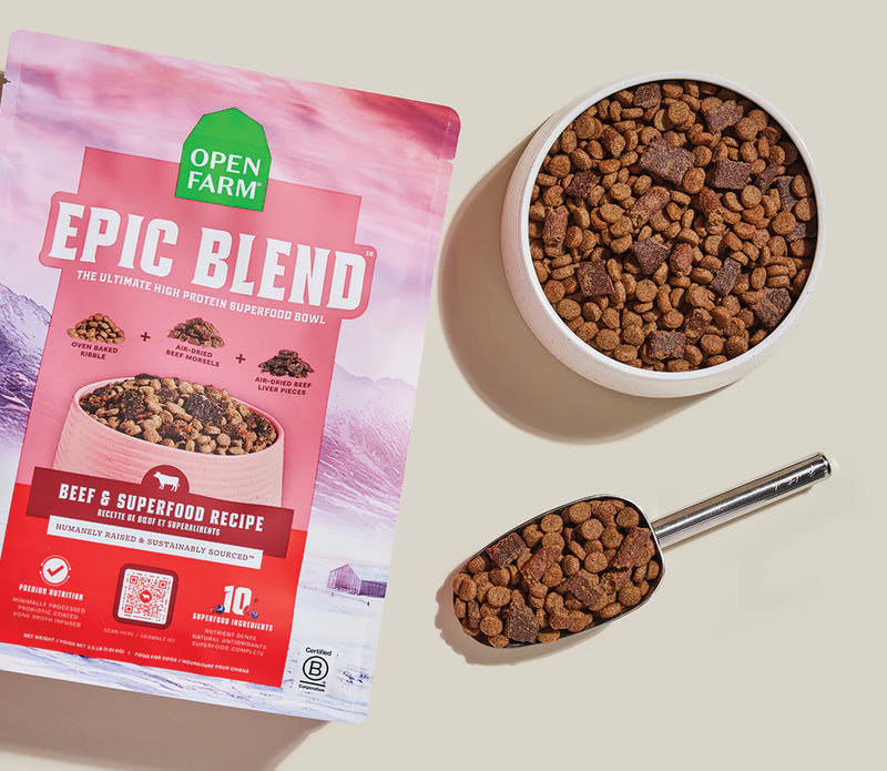 OPEN FARM EPIC BLEND BEEF & SUPERFOOD RECIPE DRY DOG FOOD 18LB