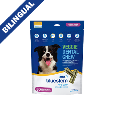 BLUESTEM VEGGIE DENTAL CHEWS WITH COACTIV+ FOR DOGS MEDIUM (30CT)