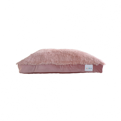 KORT & CO. THINK PINK FAUX FUR PET BED 44" X 36"