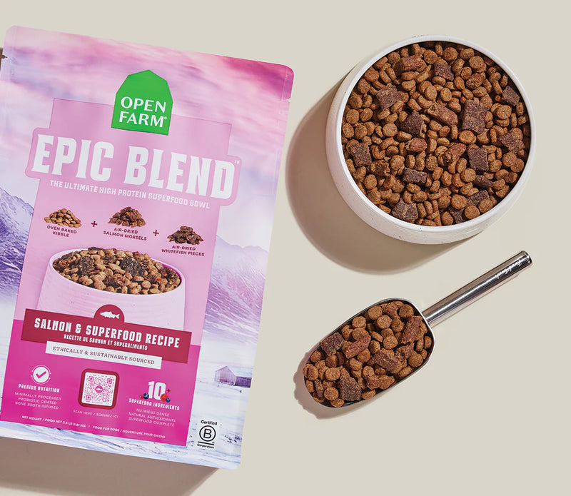 OPEN FARM EPIC BLEND SALMON & SUPERFOOD RECIPE DRY DOG FOOD 3.5LB