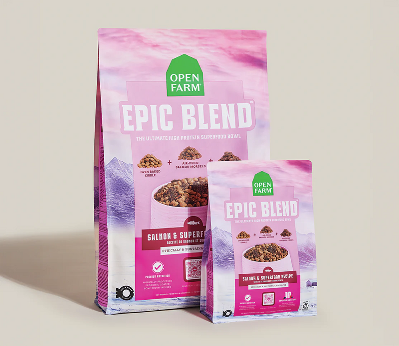 OPEN FARM EPIC BLEND SALMON & SUPERFOOD RECIPE DRY DOG FOOD 18LB