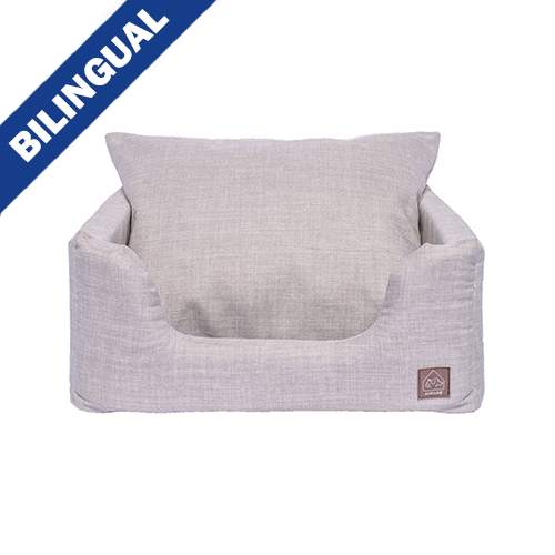 4 CATS & DOGS SANSA LUX BED KHAKI LARGE