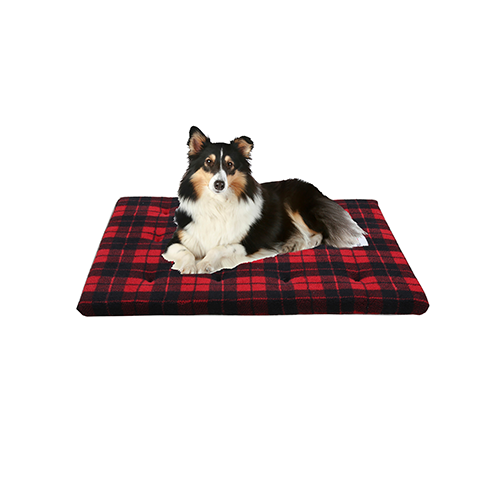 RUFF LOVE CRATE BED QUILTED BUFFALO PLAID 35" X 22" DOG BED