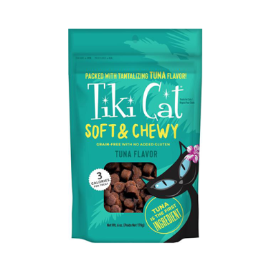 TIKI CAT SOFT & CHEWY TUNA FLAVOR CAT TREAT 6OZ