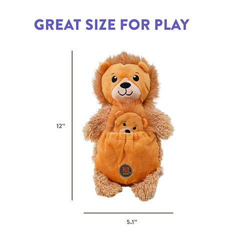 CHARMING PET POUCH PALS LION PLUSH DOG TOY