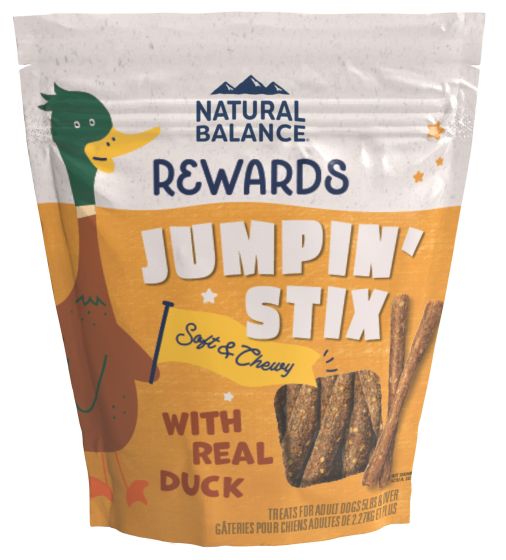 NATURAL BALANCE JUMPIN’ STIX REAL DUCK DOG TREATS 10OZ