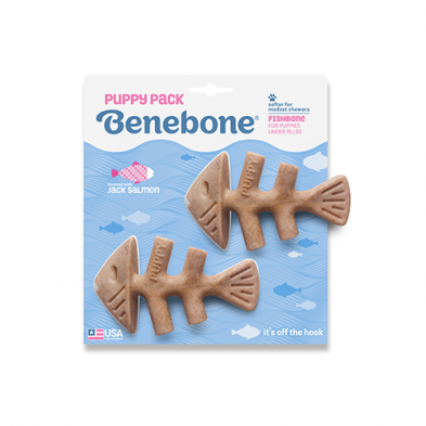 BENEBONE FISHBONE SALMON FLAVORED TINY PUPPY CHEW (2-PACK)