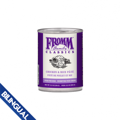 FROMM CLASSIC CHICKEN & RICE PÂTÉ WET DOG FOOD 12.5OZ