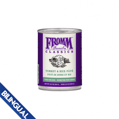 FROMM CLASSIC TURKEY & RICE PÂTÉ WET DOG FOOD 12.5OZ