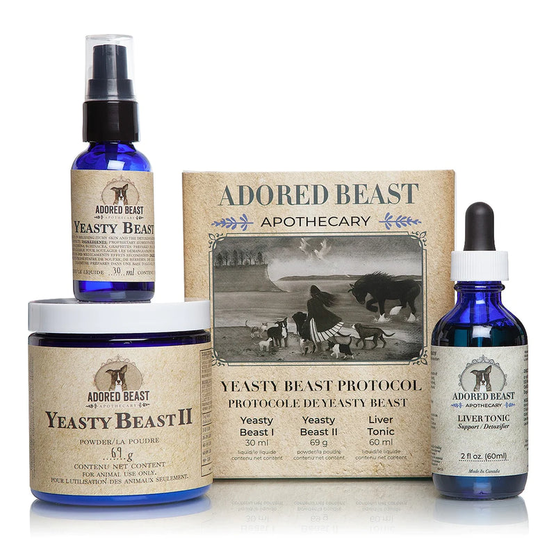 ADORED BEAST APOTHECARY - YEASTY BEASTY PROTOCOL FOR DOGS - 3 PRODUCT KIT