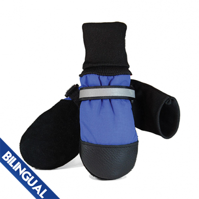 MUTTLUKS FLEECE LINED DOG BOOTS BLUE MEDIUM