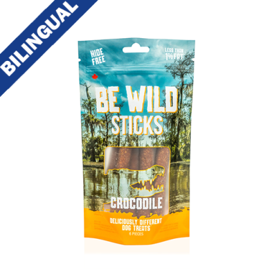 THIS & THAT BE WILD STICKS CROCODILE CRUNCHY DOG TREAT (6 CT)