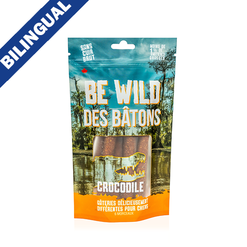 THIS & THAT BE WILD STICKS CROCODILE CRUNCHY DOG TREAT (6 CT)