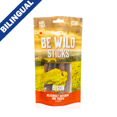 THIS & THAT BE WILD STICKS BISON CRUNCHY DOG TREAT (6 CT)