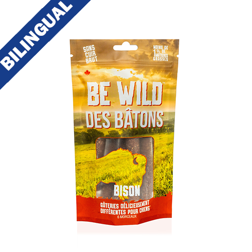 THIS & THAT BE WILD STICKS BISON CRUNCHY DOG TREAT (6 CT)