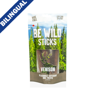 THIS & THAT BE WILD STICKS VENISON CRUNCHY DOG TREAT (6 CT)