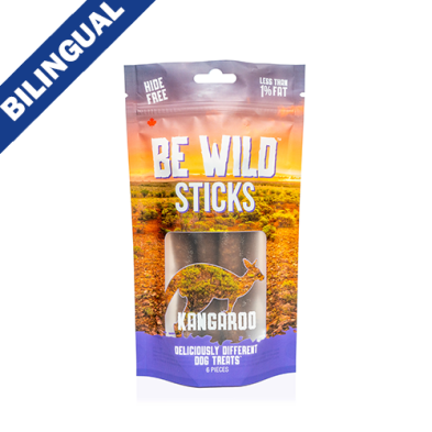 THIS & THAT BE WILD STICKS KANGAROO CRUNCHY DOG TREAT (6 CT)