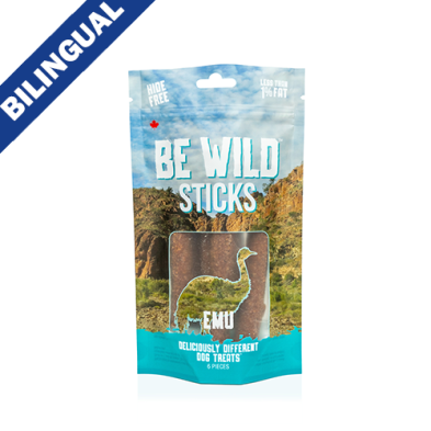 THIS & THAT BE WILD STICKS EMU CRUNCHY DOG TREAT (6 CT)