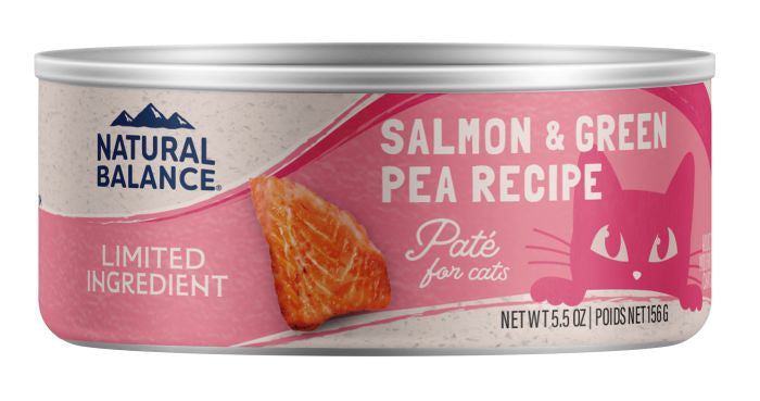 NATURAL BALANCE LIMITED INGREDIENT GRAIN FREE SALMON AND GREEN PEA 5.5OZ