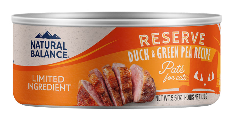 NATURAL BALANCE LIMITED INGREDIENT GRAIN FREE DUCK AND GREEN PEA CAT 5.5OZ