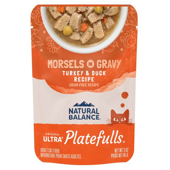 NATURAL BALANCE PLATEFULLS INDOOR TURKEY AND DUCK IN GRAVY CAT 3OZ