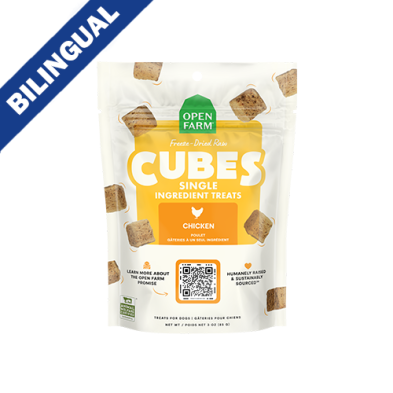 OPEN FARM FREEZE-DRIED RAW SINGLE INGREDIENT TREAT CUBES CHICKEN 3OZ