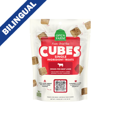 OPEN FARM FREEZE-DRIED RAW SINGLE INGREDIENT TREAT CUBES BEEF LIVER 3OZ