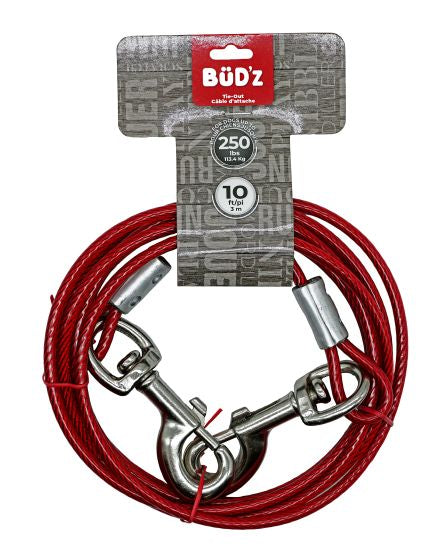 BUD’Z 10FT TIE OUT (UP TO 250 LBS) DOG 1PC