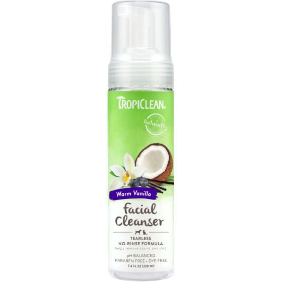 TROPICLEAN WATERLESS FACIAL CLEANSER FOR PETS 7.4OZ