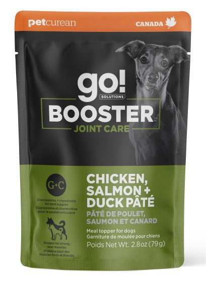 GO BOOSTER JOINT CARE CHICKEN, SALMON AND DUCK PATE MEAL TOPPER DOG 2.8OZ