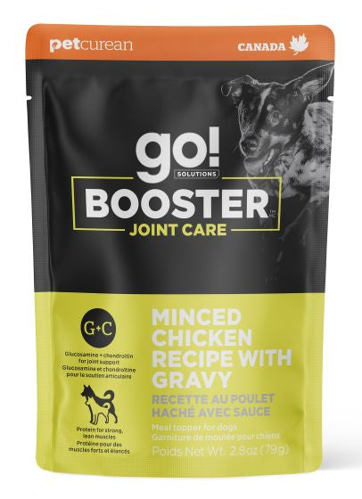 GO BOOSTER JOINT CARE MINCED CHICKEN WITH GRAVY MEAL TOPPER DOG 2.8OZ