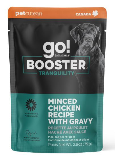 GO BOOSTER TRANQUILITY MINCED CHICKEN WITH GRAVY MEAL TOPPER DOG 2.8OZ