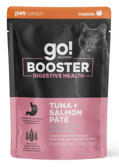 GO BOOSTER DIGESTIVE HEALTH TUNA AND SALMON PATE CAT 2.5OZ