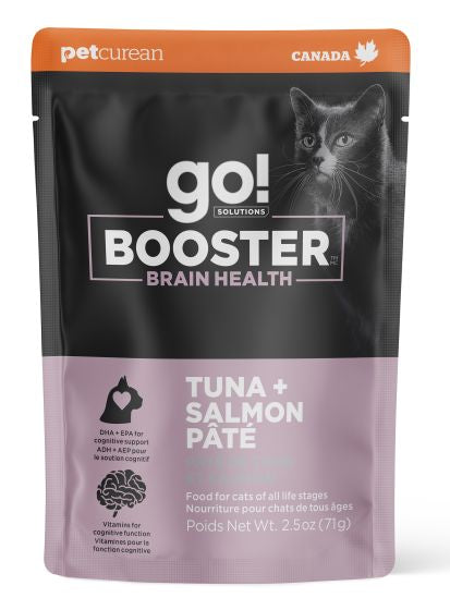 GO BOOSTER BRAIN HEALTH TUNA AND SALMON PATE CAT 2.5OZ