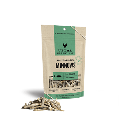 VITAL ESSENTIALS FREEZE-DRIED MINNOWS DOG TREATS 1 OZ