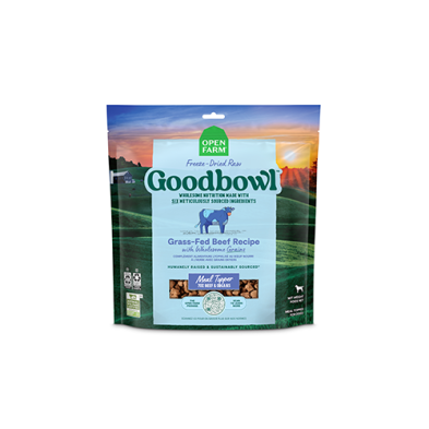 OPEN FARM GOODBOWL GRASS-FED BEEF RECIPE WITH WHOLESOME GRAINS FREEZE-DRIED RAW DOG FOOD 23OZ