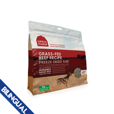 OPEN FARM GRASS-FED BEEF FREEZE-DRIED RAW DOG FOOD 13.5 OZ