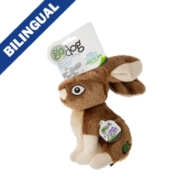 GODOG WILDLIFE RABBIT LARGE DOG TOY